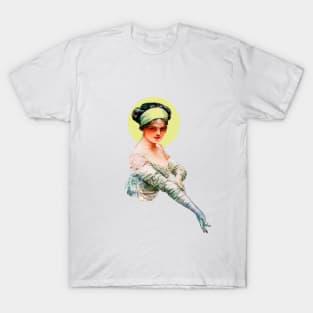 girl in long gloves and silk tiara on her head T-Shirt